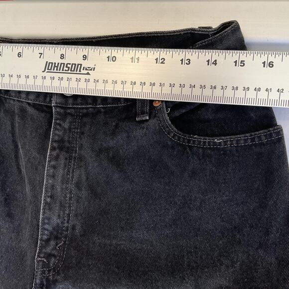 Levi's 550 Women Jeans 14 M Black Denim Tapered Button 30" Inseam High Rise - Picture 4 of 10